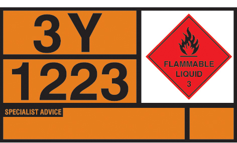 Hazchem Placard - Kerosene Aluminium