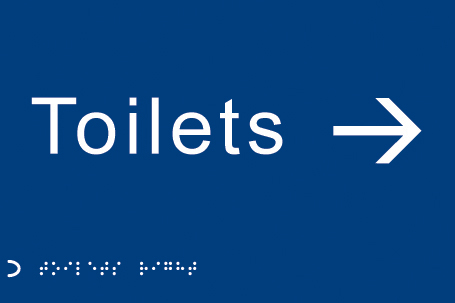 Braille Toilet Sign - 225x150mm