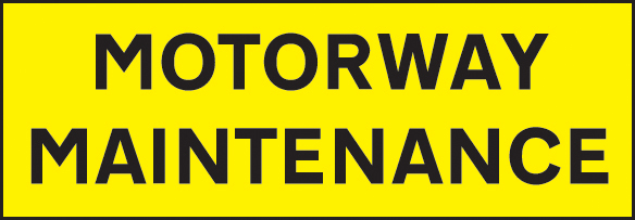 Motorway Maintenance Reflective Magnetic Sign 800x275mm