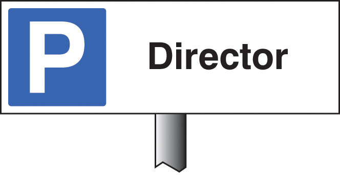 Parking Director Verge Sign 450x150mm (Post 800mm)