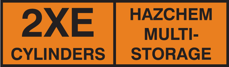 2XE Multi-Cylinder Storage Placard