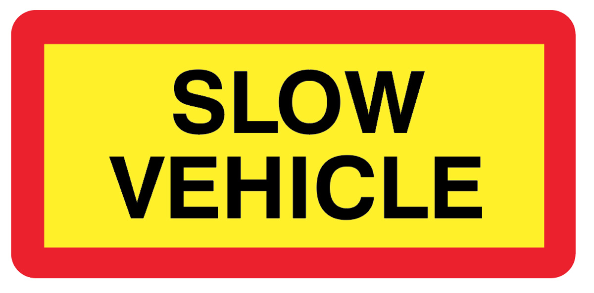 Reflective Aluminium Slow Vehicle Panel 525 x 250mm