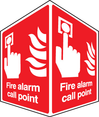 Fire Alarm Call Point - Projecting Sign 150 x 200 mm