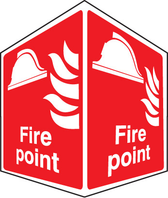Fire Point - Projecting Sign 150 x 200 mm