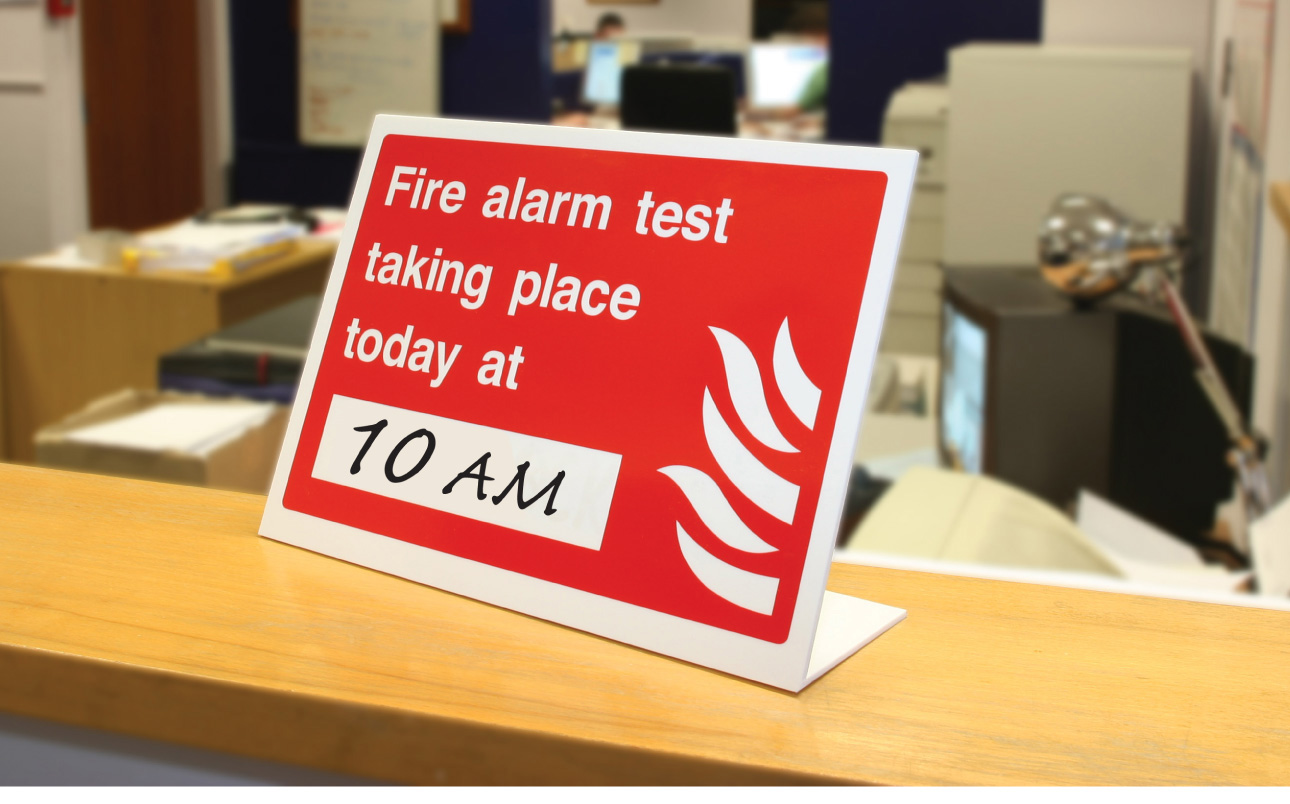Fire Alarm Test Notification Sign - 300 x 210 mm