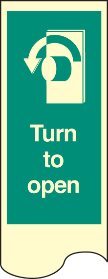 Door Plate - Turn to Open Left (75x300mm)