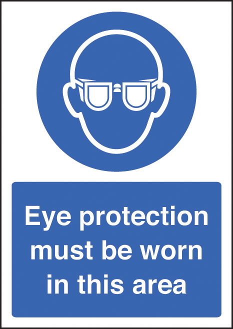Eye Protection Required - A4 Safety Sign