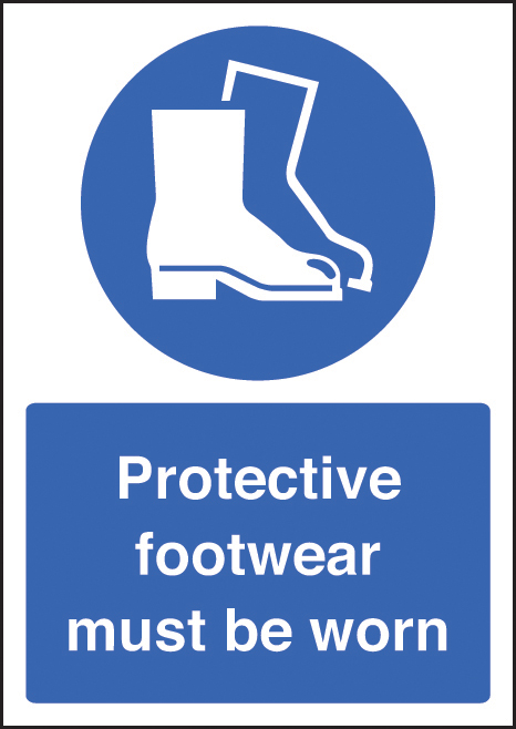 Protective Footwear Must Be Worn - A4 Safety Sign