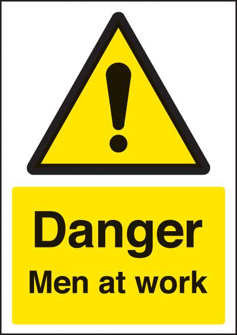 Caution: Men at Work - A4 Safety Sign