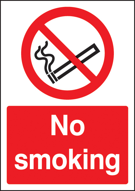 No Smoking - A4 Safety Sign
