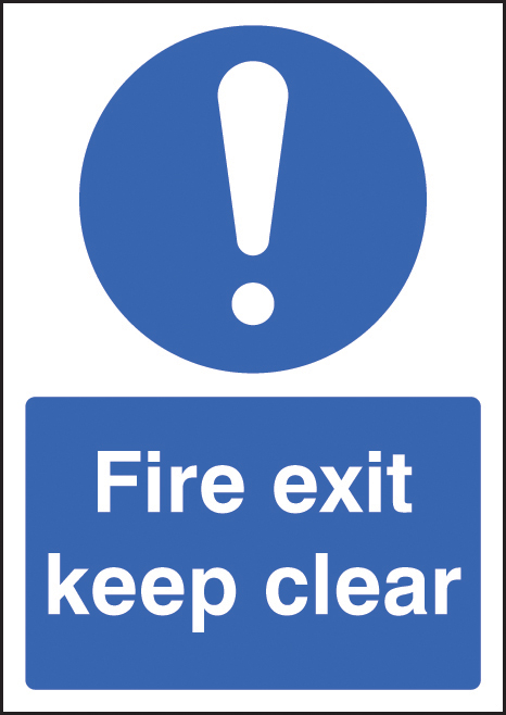 Fire Exit Keep Clear - A4 Sign