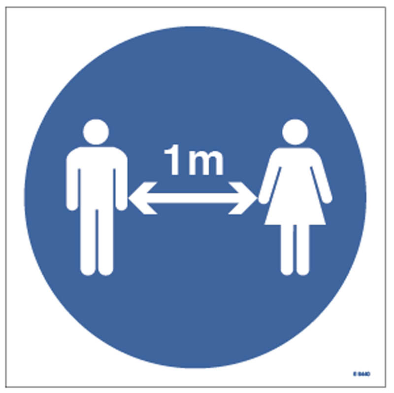 2m Distancing Symbol Floor Graphic 300x300mm