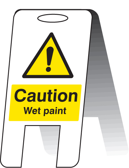 Caution Wet Paint (Self-Standing Folding Sign) 300x600mm