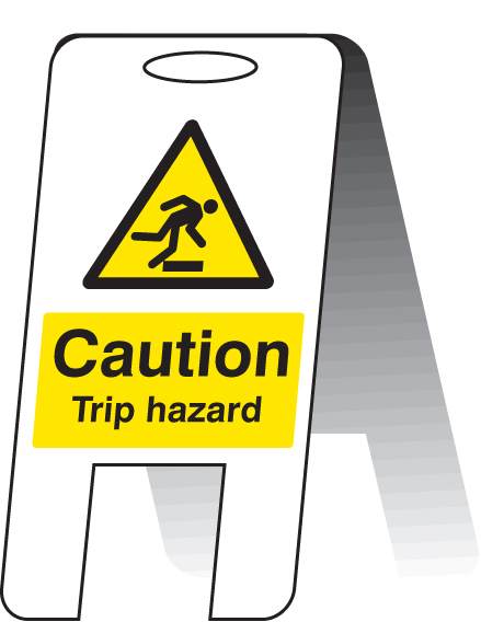 Caution: Trip Hazard (Self-Standing Folding Sign) 300x600mm