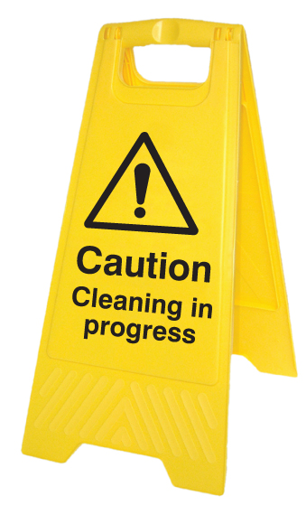 Caution: Cleaning in Progress (Free-Standing Floor Sign) 300x600mm