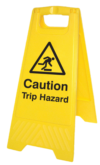 Caution Trip Hazard (Free-Standing Floor Sign) 300x600mm