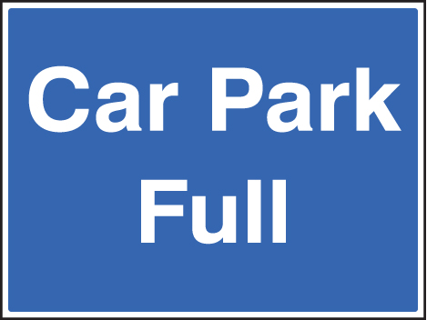 Car Park Full Sign with Frame 600x450mm