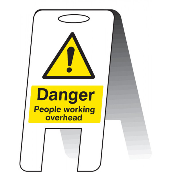 Caution: People Working Overhead (Self-Standing Folding Sign) 300x600mm