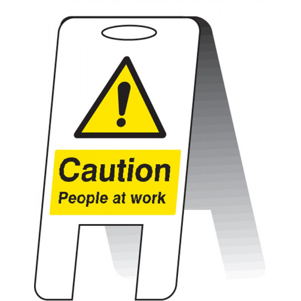 Caution: People at Work (Self-Standing Folding Sign) 300x600mm