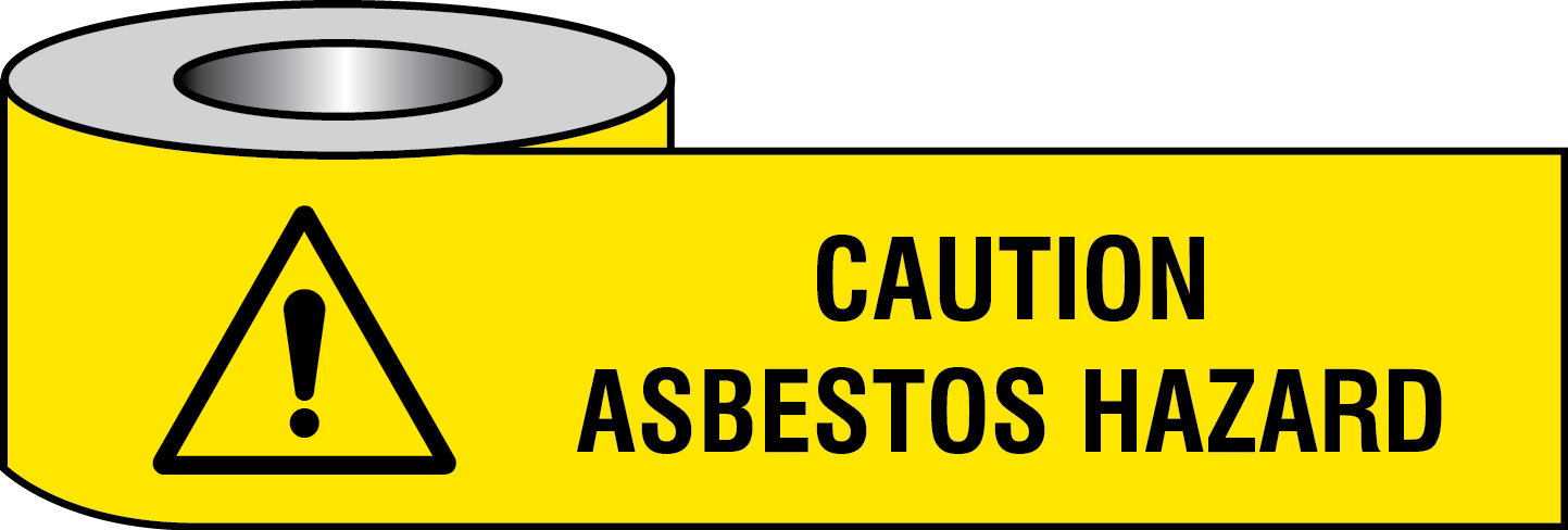 Caution Asbestos Hazard Barrier Tape 75mm x 250m