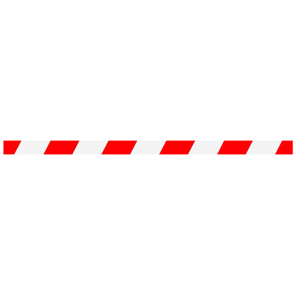 Red and White Floor Graphic Strip, 1000x50mm