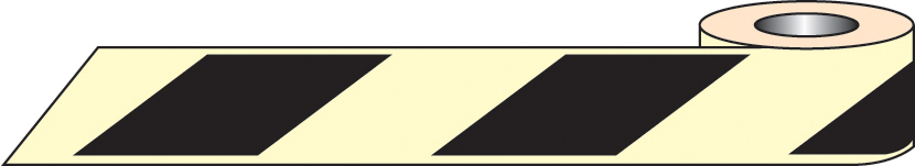 Black and White Photoluminescent Tape - 10m x 40mm