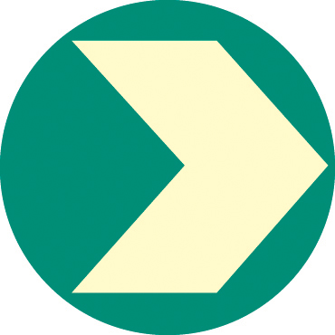 Photoluminescent Wayfinding Floor Marker - 125mm Diameter