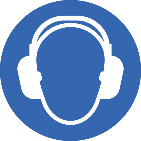 Floor Graphic Ear Protectors - 400mm Diameter