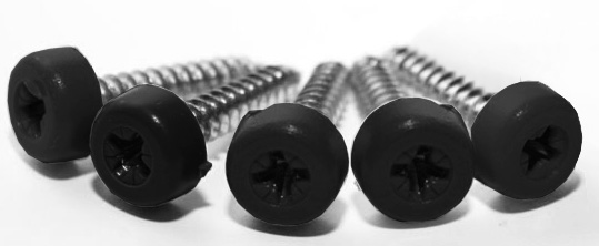 Black Poly Top Screws (Pack of 12)