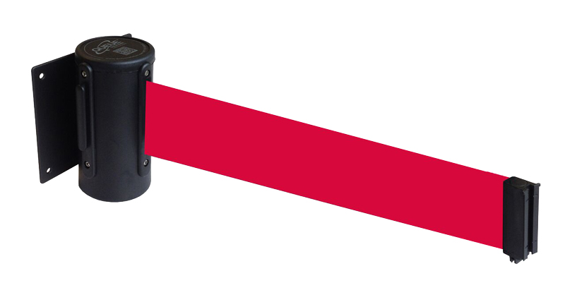 Retractable Wall-Mounted Barrier (Red)