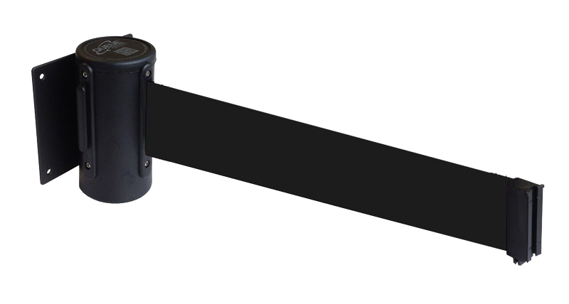 Retractable Wall-Mounted Barrier (Black)