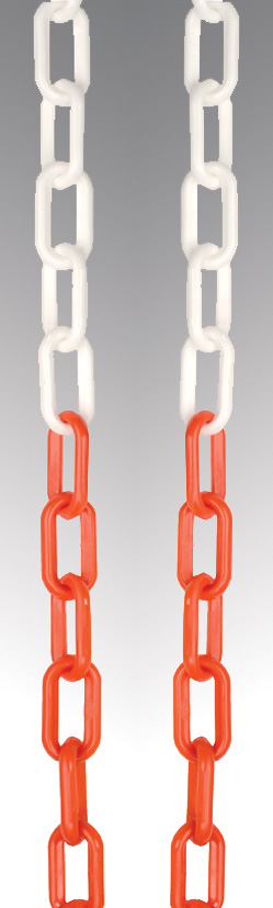 6mm Red and White Polyethylene Chain - 10m Length