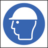 100 Self-Adhesive Labels 50x50mm for Safety Helmets