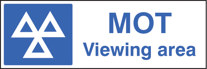MOT Viewing Area Sign - 600x200mm