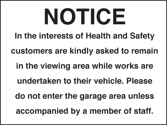 Health and Safety Notice