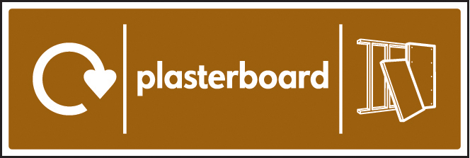 WRAP Compliant Recycling Sign - Plasterboard
