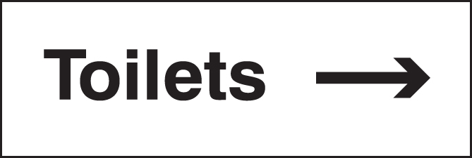 Toilet Direction Sign