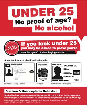No Proof of Age - No Alcohol