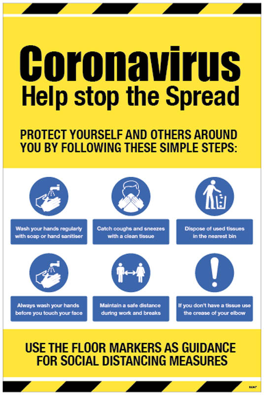 Coronavirus Social Distancing Awareness Sign