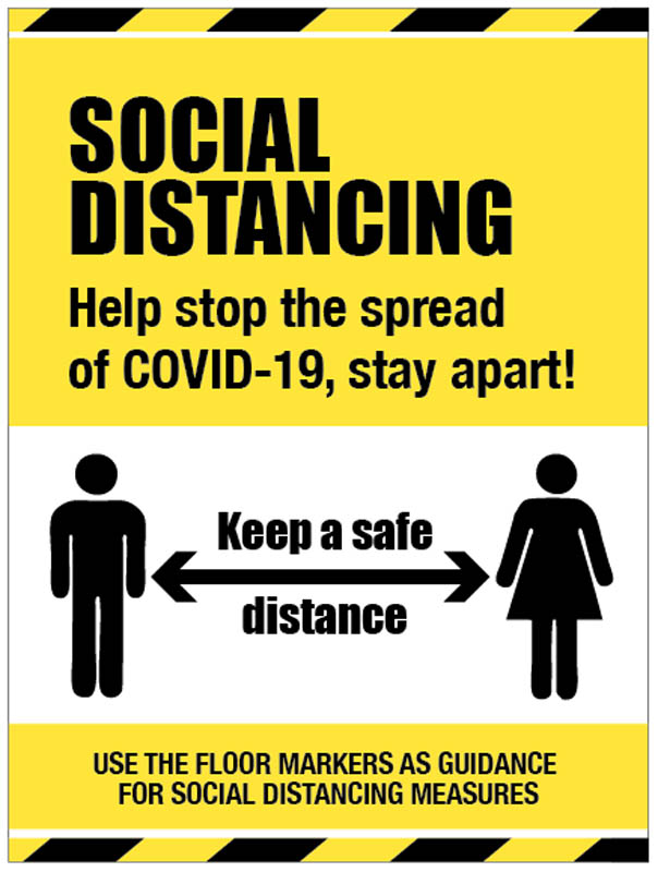 Social Distancing Sign - Help Stop the Spread of COVID-19