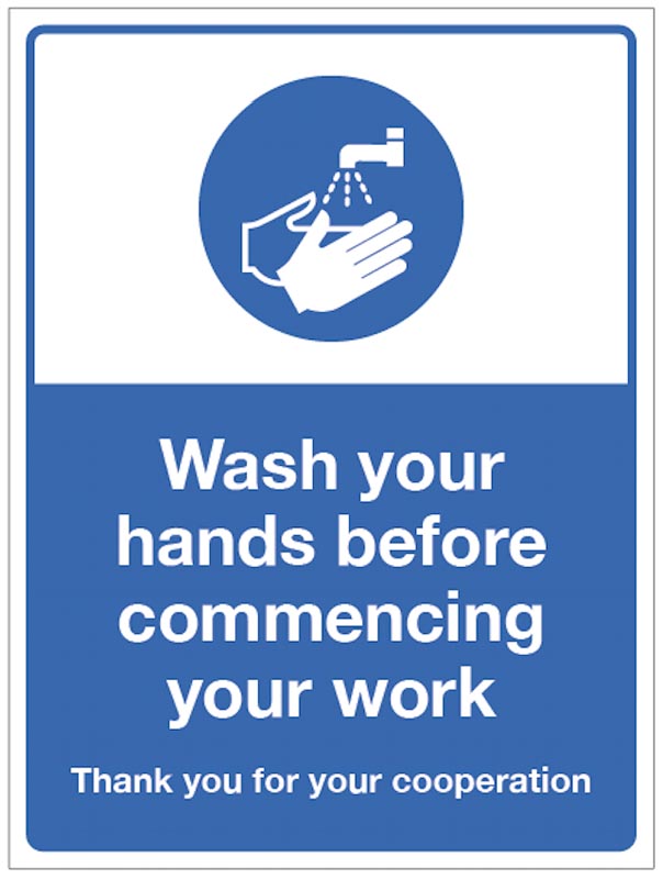 Hand Hygiene Signage for Workplace Safety