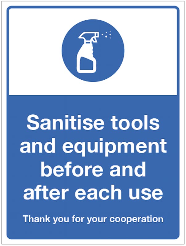 Sanitise Tools and Equipment Before and After Use