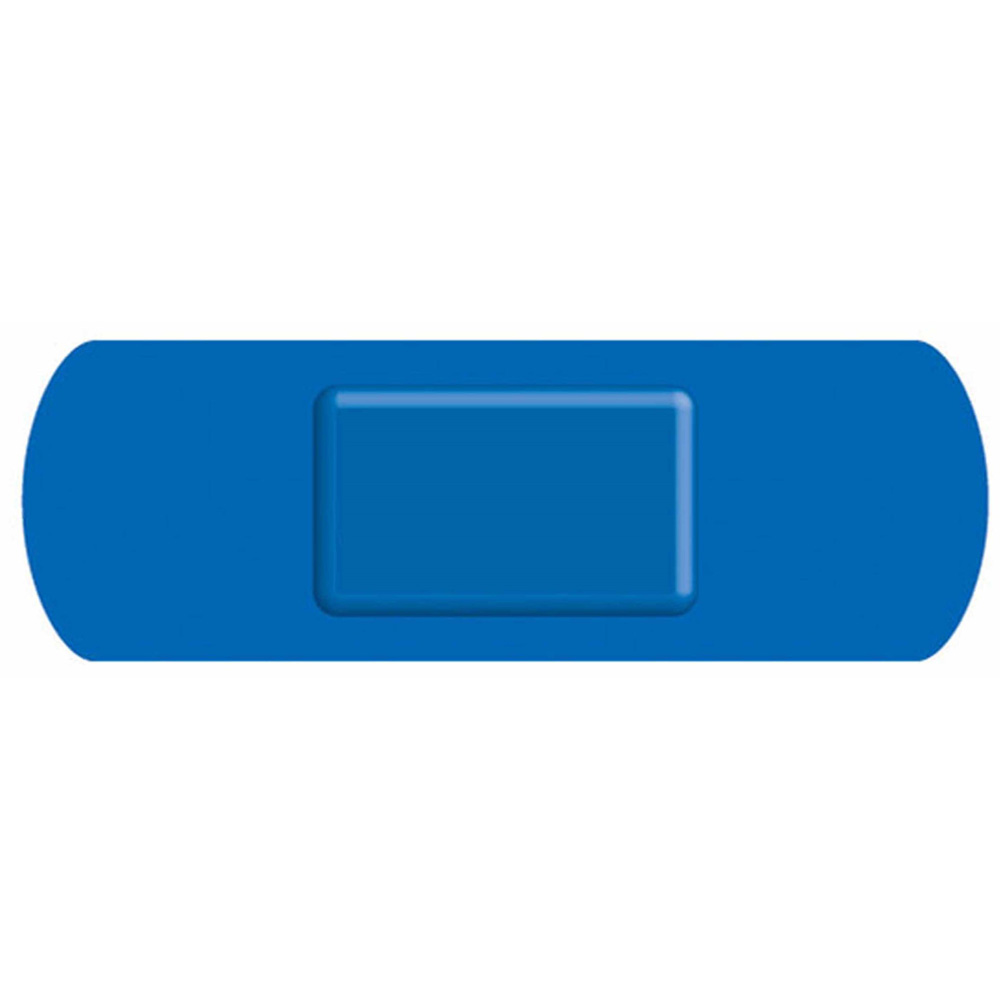 Blue Detectable Plasters 7.5 x 2.5 cm - Pack of 100