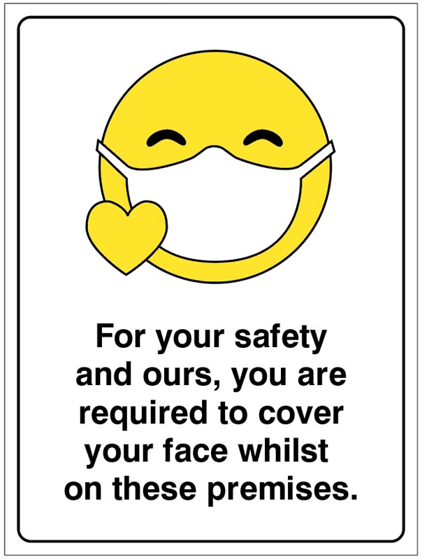Face Covering Required Sign for Safety