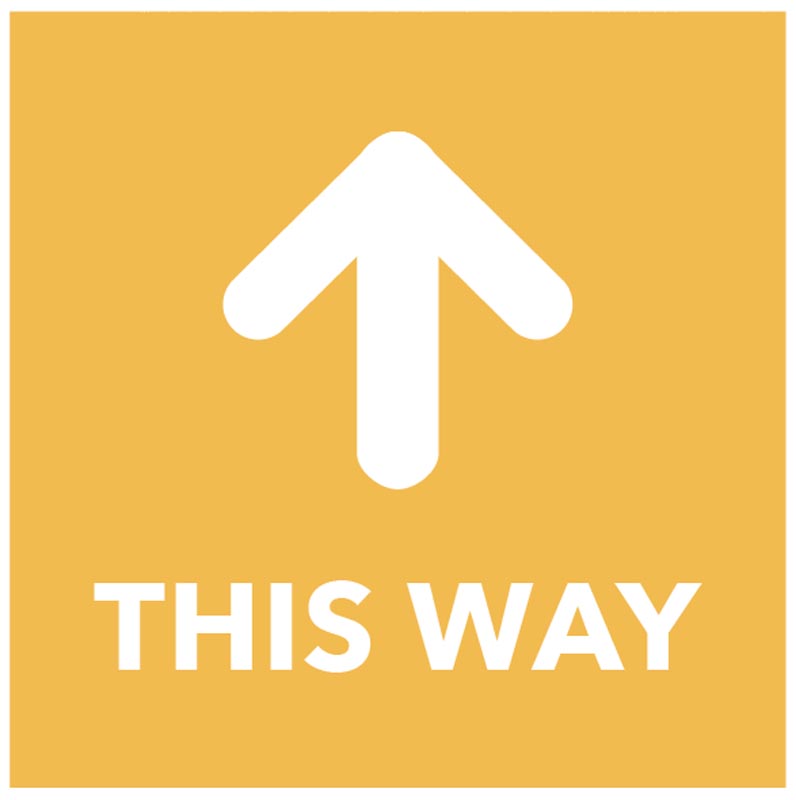Upward Arrow Floor Graphic - 200x200mm