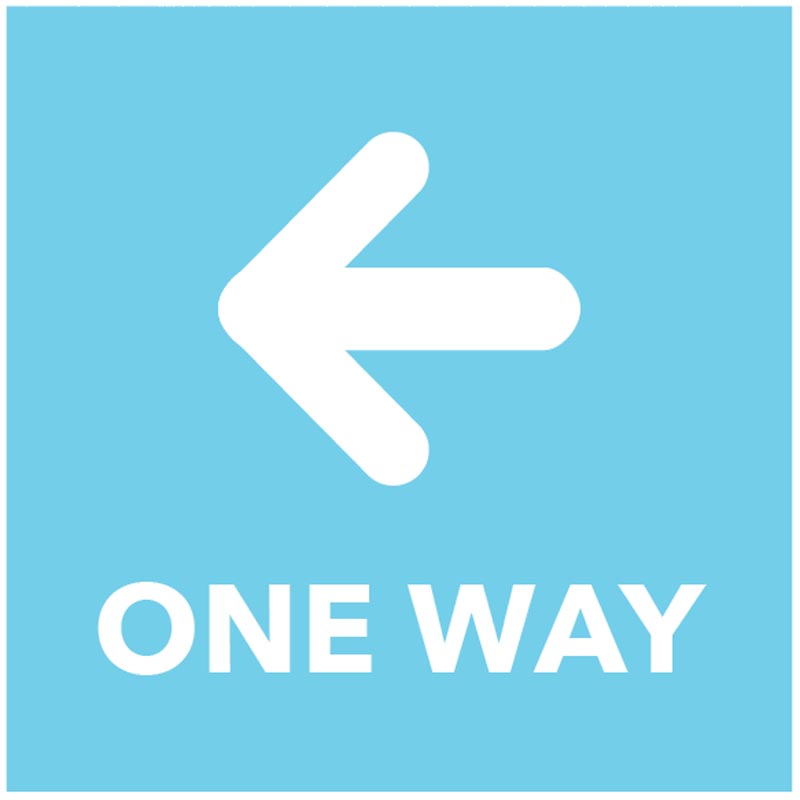One Way (Left Arrow) - Floor Graphic 200x200mm