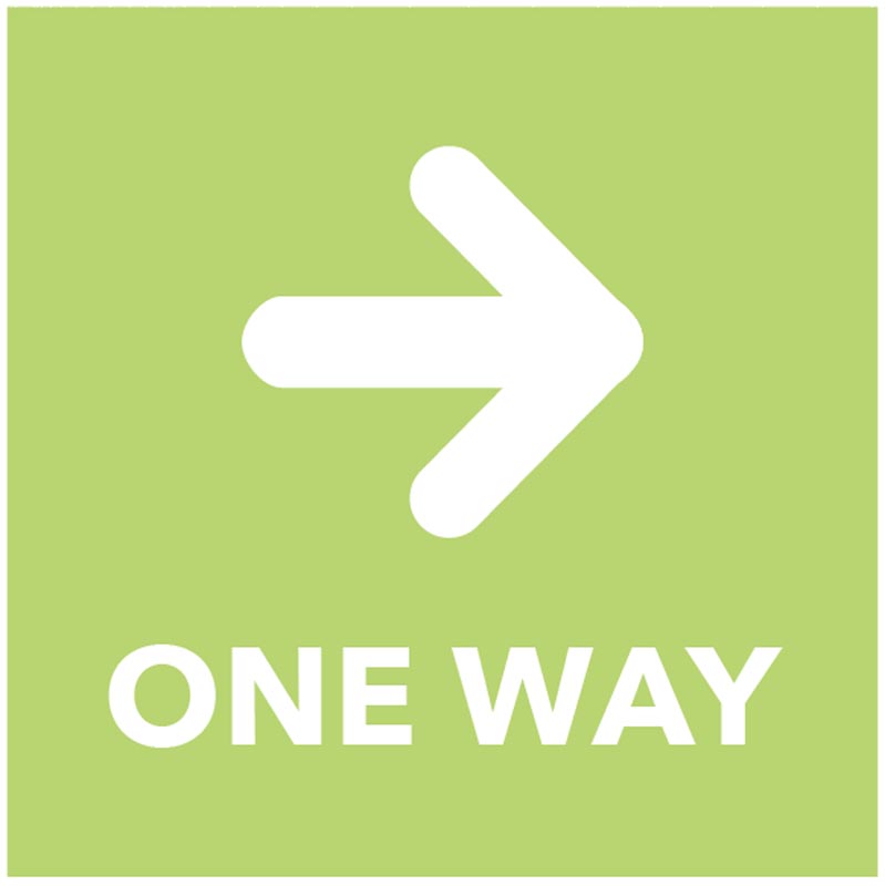 One Way Arrow Floor Graphic - 200x200mm