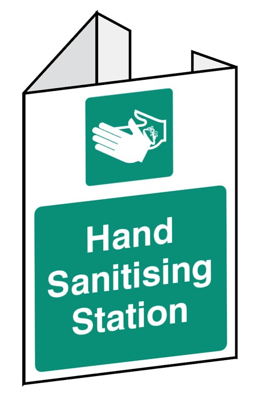 EasiFIX Projecting Sign 150x200mm - Hand Sanitising Station