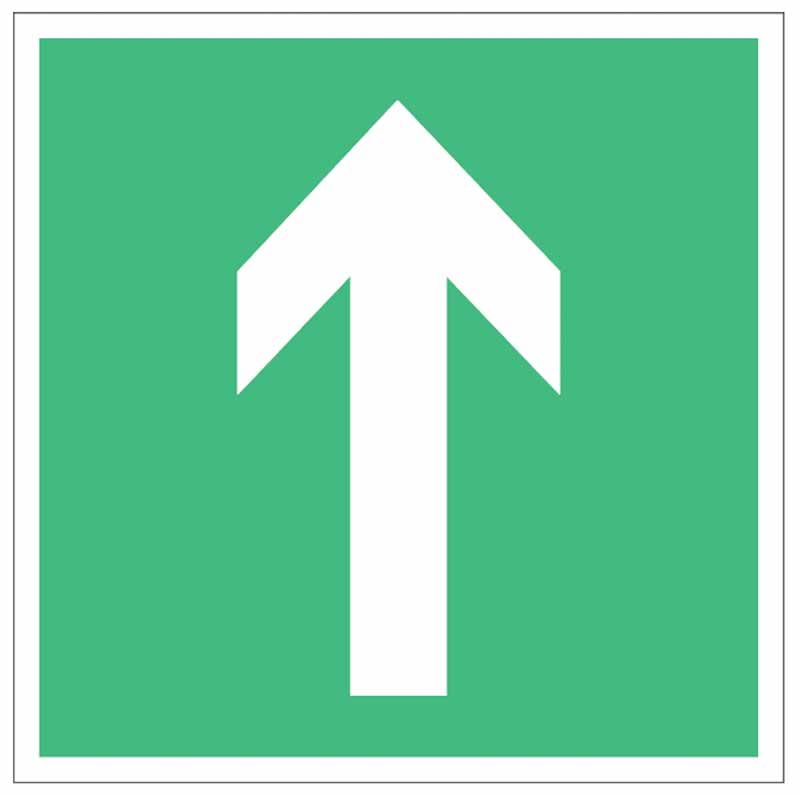 Green One-Way Directional Arrow Floor Graphic 300x300mm
