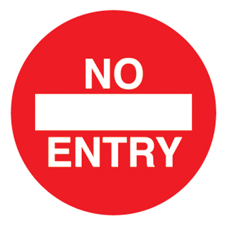 No Entry - Floor Graphic 200mm Diameter Circle